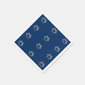 Elegant Starry Pattern Stars Silver Grey Blue Servet (Hoek)