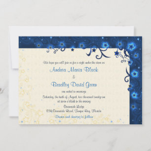 Elegant Starry Sky Wedding Invitation Kaart