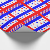 Elegant Stars and Stripes Pattern USA Flag Colors Cadeaupapier (Hoek)