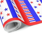 Elegant Stars and Stripes Pattern USA Flag Colors Cadeaupapier (Rol Hoek)