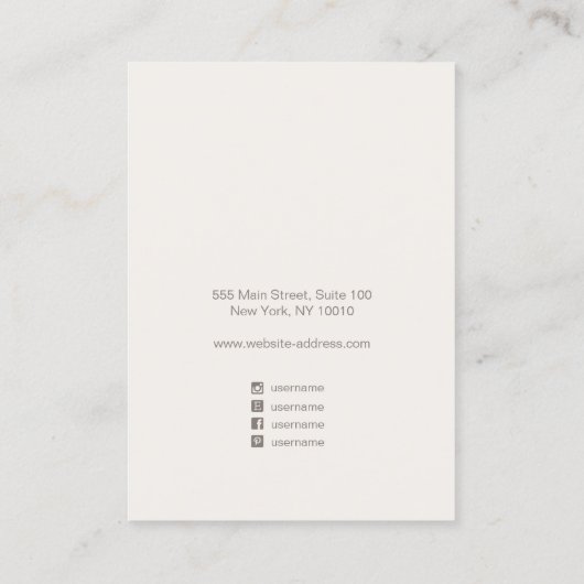 Elegant Stars Astrology Ketting Display Visitekaartje (Achterkant)