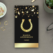 Elegant Stars Confetti Faux Gold Foil Hoefijzer Visitekaartje