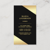 Elegant Stars Confetti Faux Gold Foil Hoefijzer Visitekaartje (Achterkant)