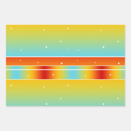 Elegant Stars en Stripes kleurrijke kerstomhulling Inpakpapier Vel (Voorkant 2)