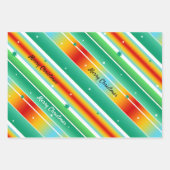 Elegant Stars en Stripes kleurrijke kerstomhulling Inpakpapier Vel (Voorkant)