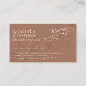 Elegant Stars Energy Healing Hands Reiki Therapy Visitekaartje (Achterkant)