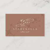 Elegant Stars Energy Healing Hands Reiki Therapy Visitekaartje (Voorkant)