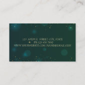 Elegant Stars Green Glitter Headphone DJ Visitekaartje (Achterkant)