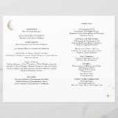 Elegant Stars Moon Celestial Quinceanera Programme (Achterkant)