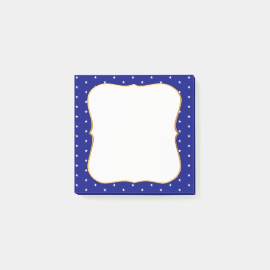 Elegant Stars over Royal Blue Post-it® Notes (Voorkant)
