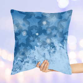 Elegant Stars patroon Classic Blue Modern Kussen