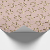 Elegant Stars Pattern roze Rose Gold Kerstmis Cadeaupapier (Hoek)
