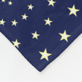 Elegant Stars Spiral op Navy Blue Fleece Blanket (Hoek)