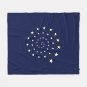 Elegant Stars Spiral op Navy Blue Fleece Deken (Voorkant (Horizontaal))