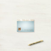 Elegant statief, stijlvol, tijger, gepersonaliseer post-it® notes (Op bureau)