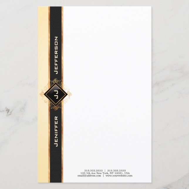 Elegant  Stationery Letterhead (Voorkant)