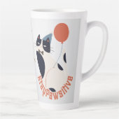Elegant Stay Pawsitive Tuxedo Cat Tall Latte Mug Latte Mok (Rechts)