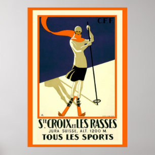 Elegant (Ste) St. Croix Skiing Poster copy