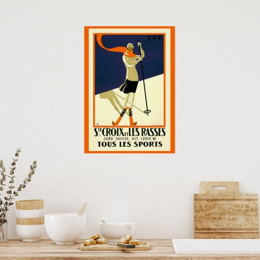 Elegant  (Ste) St. Croix Skiing Poster copy (Keuken)