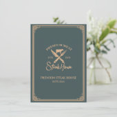 Elegant Steak House Diner Menu (Staand voorkant)