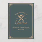 Elegant Steak House Dinner Menu (Voorkant)