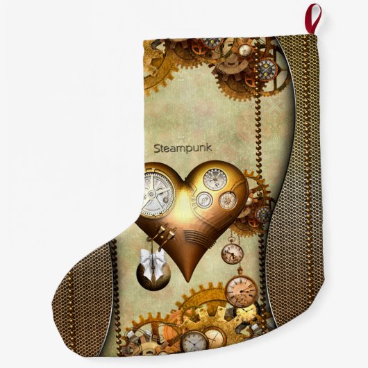 Elegant steampunk grote kerstsok (Achterkant)