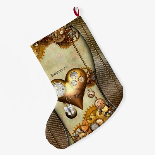 Elegant steampunk grote kerstsok (Achterkant (Hangend))