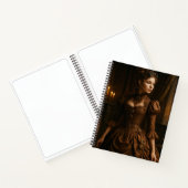 Elegant Steampunk Victorian Lady in Brown  Notitieboek (Binnen)