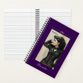 Elegant Steampunk  Zwart Paarse Dagboek Notitieboek (Binnen)