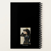 Elegant Steampunk  Zwart Paarse Dagboek Notitieboek (Achterkant)