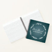 Elegant Steel Blue Letters naar mijn zoon Notitieboek (Binnen)