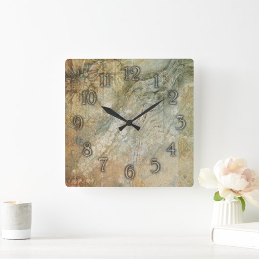Elegant-steenwandklok Vierkante Klok (Huis)