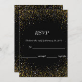 Elegant stellair stof op een zwarte achtergrond (Voorkant / Achterkant)