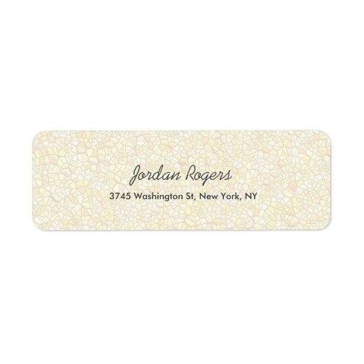 Elegant stenen muurpatroon Professioneel Modern Etiket (Voorkant)