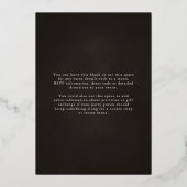 Elegant sterren Kerstmis Folie Folie Uitnodiging (Achterkant)