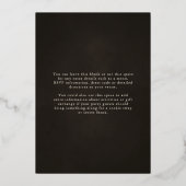 Elegant sterren Kerstmis Folie Uitnodiging (Achterkant)