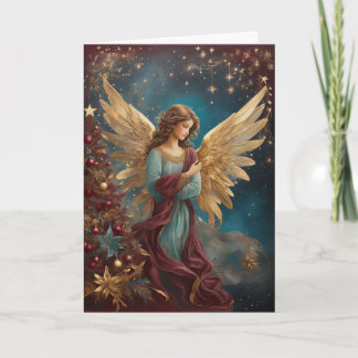 Elegant Sterrenkerst Engel Custom Bericht Kaart