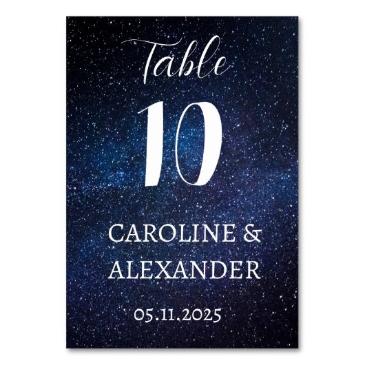 Elegant Sterrennacht Constellation Galaxy Modern T Kaart (Achterkant)