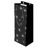 Elegant Sterrennacht op maat Wijn Cadeautas (Achterkant Gekanteld)