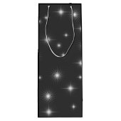 Elegant Sterrennacht op maat Wijn Cadeautas (Achterkant)