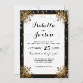 Elegant Sterrennacht Weddenschap in zwart-wit en g Kaart (Voorkant)