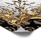 Elegant Sterrennacht Wedding - Zitkaart Poster (Hoek)