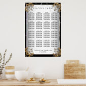 Elegant Sterrennacht Wedding - Zitkaart Poster (Keuken)