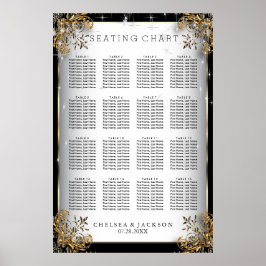 Elegant Sterrennacht Wedding - Zitkaart Poster