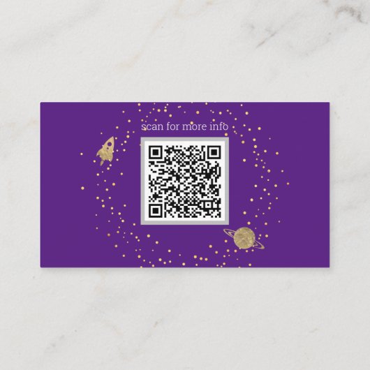 elegant sterrenstelsel no2 visitekaartje (Achterkant)