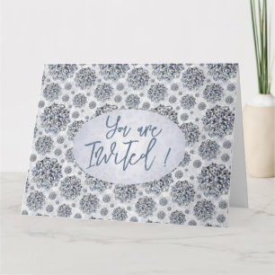 Elegant stervormig diamantpatroon Wenskaart Kaart