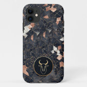 Elegant Stier Zodiac Sign Design Case-Mate iPhone Case (Achterkant)