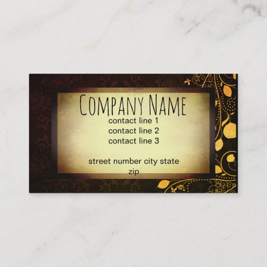 Elegant stijl aangepaste visitekaartje (Achterkant)