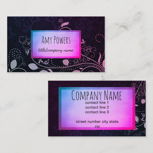 Elegant stijl aangepaste visitekaartje (Voorkant / Achterkant)