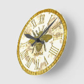 Elegant -stijl goudblauw ronde klok (Hoek)